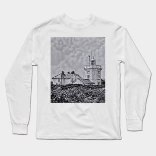 Cromer Lighthouse Black and White Long Sleeve T-Shirt